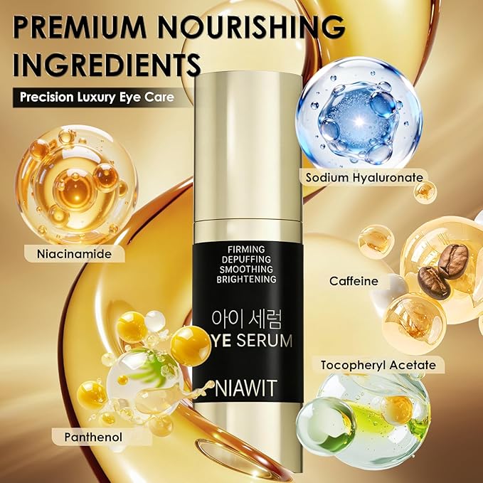 Eye Serum for Dark Circles and Puffiness - Advanced Anti-Aging Under Eye Treatment for Wrinkles, Bags and Fine Lines - Hydrating and Firming Formula to Brighten and Revitalize Tired Eyes