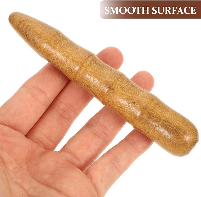 Wooden Massage Sticks 2-Pack Handheld Tools for Foot Neck and Body Pain Relief Portable Massage Stick for Indoor and Outdoor Use