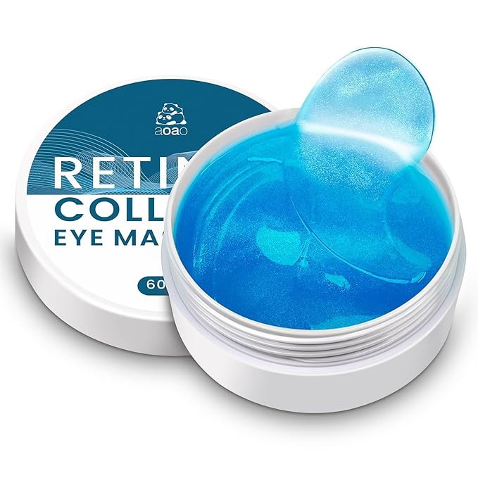 Revitalizing Under Eye Patches, 30 Pairs Brightening & Smoothing Eye Gels with Retinol, Collagen, Hyaluronic Acid, Hydrating Cooling Anti Aging Under Eye Masks for Dark Circles, Puffiness & Fine Lines