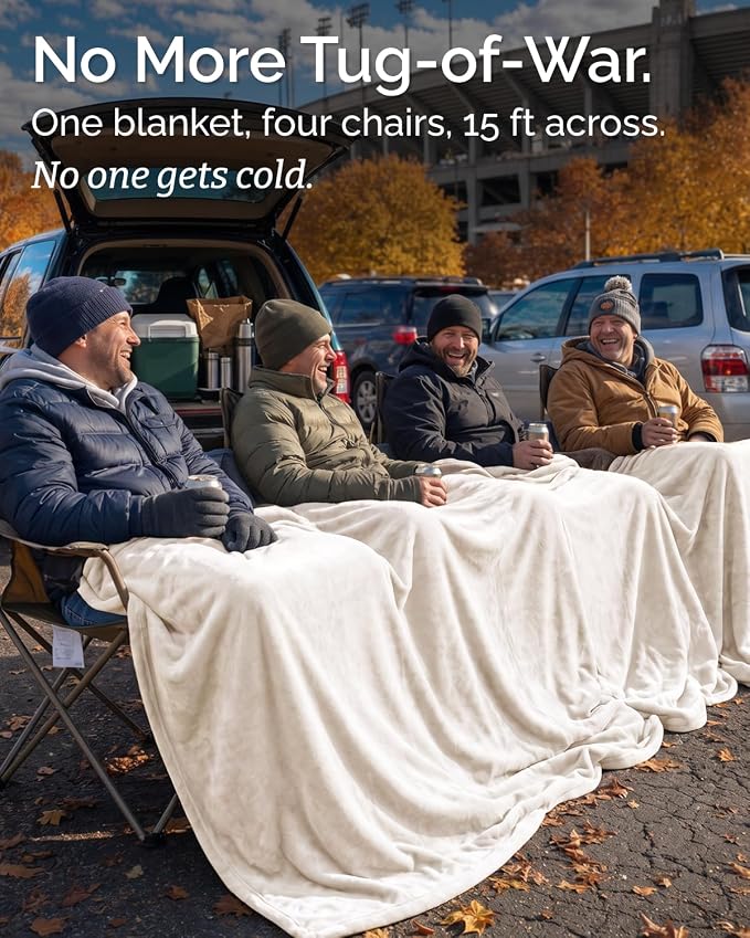 Ultra Soft Fleece Blanket Oversized King Size - Flannel Fleece Luxury Blanket - Lightweight for Couch Bed Chair - Thick, Warm and Breathable - All Season Cozy, Cream