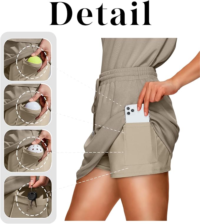 NIASHOT Two Piece Skirt Sets for Women Summer Vacation Travel Outfits Tennis Golf Skorts Versatile Lounge Sets