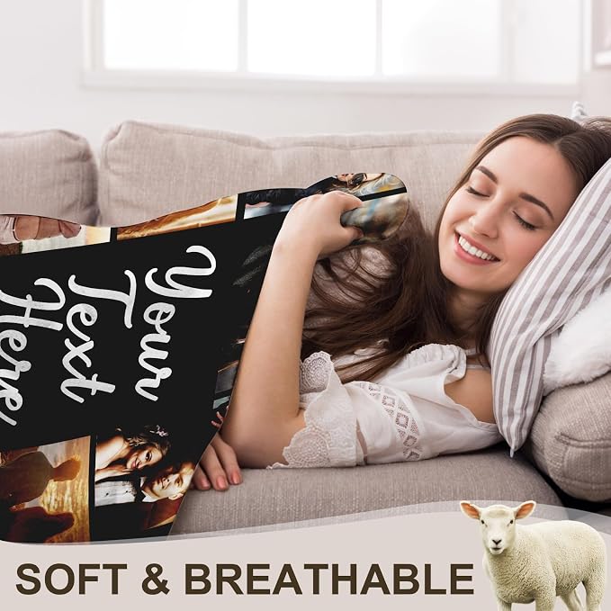 Yofair Ships Next Day, Custom Blanket with Picture Wedding Anniversary Valentines Day Gifts for Him Her Personalized Photo Blankets I Love You Couple Gift for Women Boyfriend Girlfriend Wife Husband