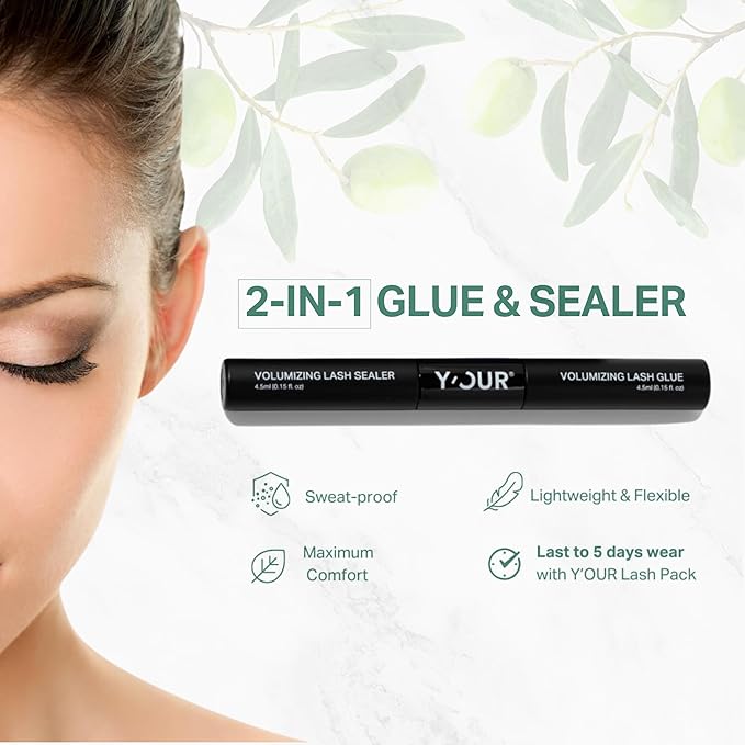 Y’OUR Luxury Lashes Duo | Reusable Lash Cluster with Long-Lasting Lash Glue | Lightweight, Cruelty-Free, Comfortable 4–7 Day Wear | Salon-Quality DIY Lash Extensions at Home for Every Eye Shape