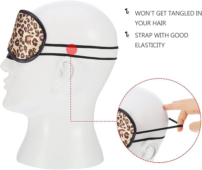 10 Pack Sleep Mask, Leopard Eye Masks Shade Cover for Sleeping, Shift Work, Naps, Travel Pouch Night Blindfold Airplane Relaxing Eyeshade Cover with Nose Pad for Men Women