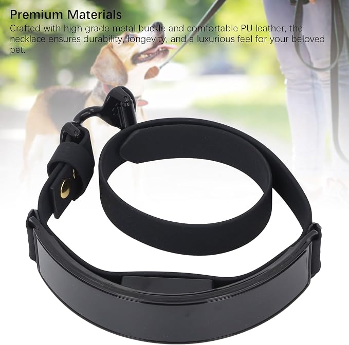 LED Dog Collar with DIY Smart Screen, Rechargeable Light Up Pet Collar, Glowing in Dark for Night Walks, APP Controlled Display Modes, PU Leather Comfort Fit for Small (Green Light)