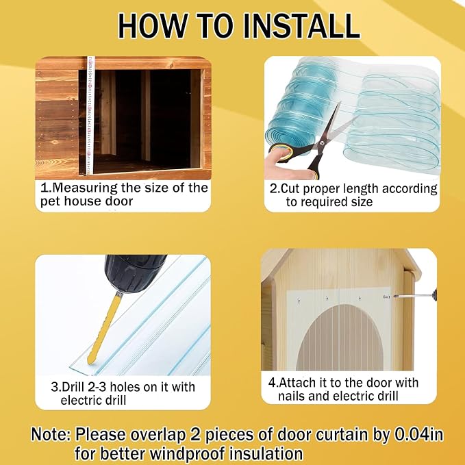 Dog Door Replacement Flaps,Doggy Door Flap, Safe Plastic Vinyl Strip for DIY,Easy to Cut & Install, 7.1 in x 4.9 ft