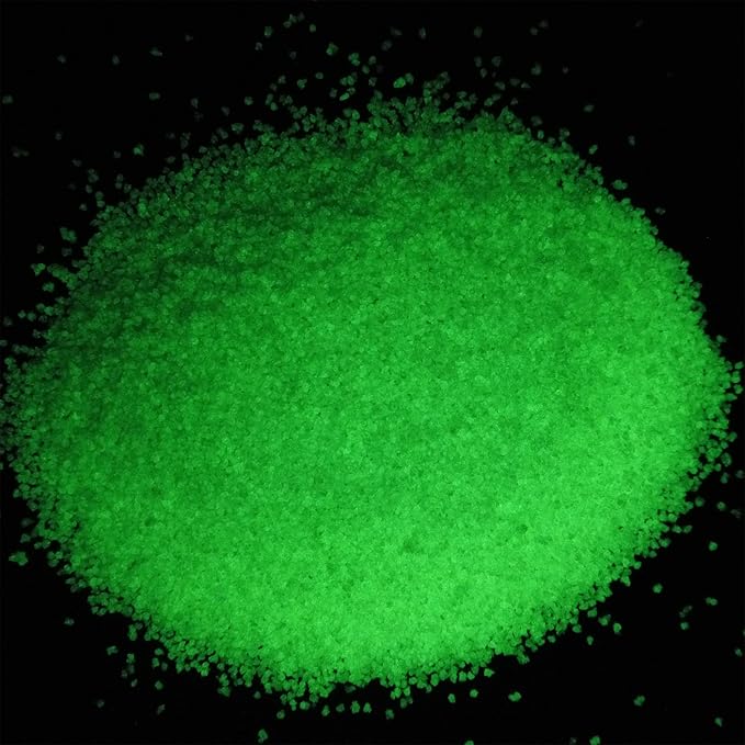 TWINKLING Glow in The Dark Crushed Glass, Broken Glass Glitter, Glow in The Dark Stones Gems Chips for DIY Resin Art Epoxy Crafts, Nail Art, Jewelry Making, Geode Painting, 0.85mm(100g) (Yellow Green)
