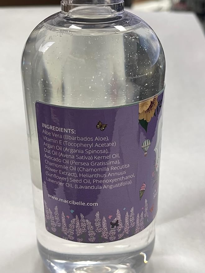 Lavender Massage Oil for Couples Therapeutic Massage with Vitamin E and Aloe Vera a for Soothing, Calming and Muscle Relief 8 oz (Lavender)