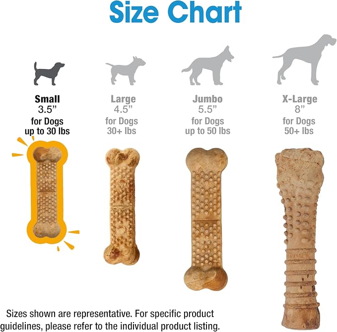 Nylabone Nubz Natural Dog Treats Made with Real Chicken, Small, 36 Count | Long lasting dog chews, made in USA, limited ingredients, highly digestible, dog dental treats for small dogs up to 30 lbs