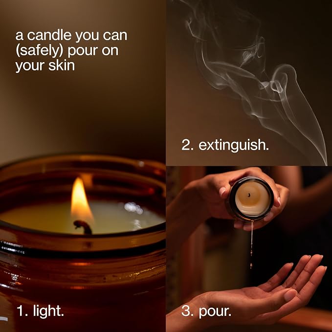 Maude Burn, Green Room (No. 3) - Hydrating + Skin-Softening Soybean + Jojoba Oil Massage Candle - Soothing Massage Oil Candle with Notes of Eucalyptus + Sandalwood - Relaxing Self Care Gifts (4 oz)