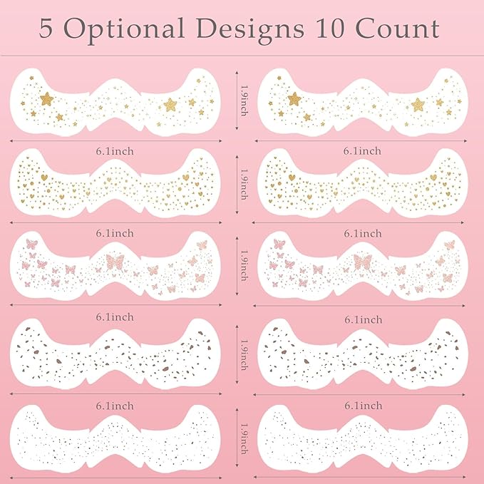 Glitter Freckles, 24PCS Glitter Freckles Face Tattoo, Sparkle Freckles for Women, Waterproof Gold Temporary Face Tattoos Glitter Glow Up Patches Makeup Patches (Multicolored 10pcs)