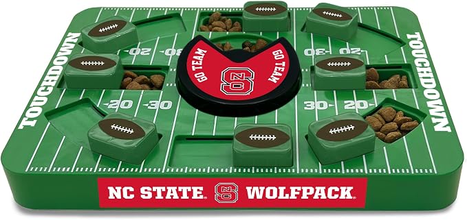 Pets First NCAA NORTH CAROLINA STATE WOLFPACK LARGE PUZZLE TOY, Dog Puzzle Treat Toy, New Large Size, Interactive Dog Treat Toy, Dog Slow Feeding Toy