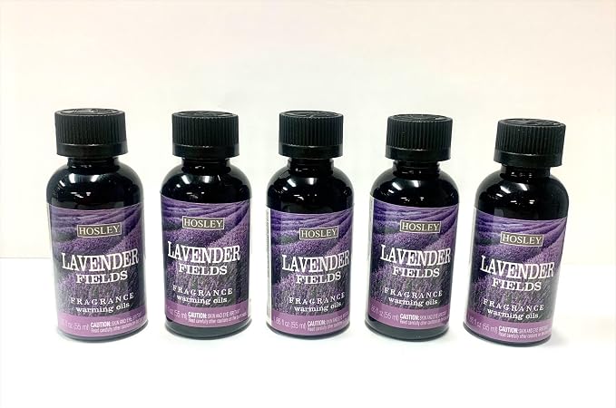 Hosley Lavender Scented Warming Oil for, Meditation, Yoga, Spa Highly Scented Fragrance Oils for Home 55 ml Bottles (Pack of 5)
