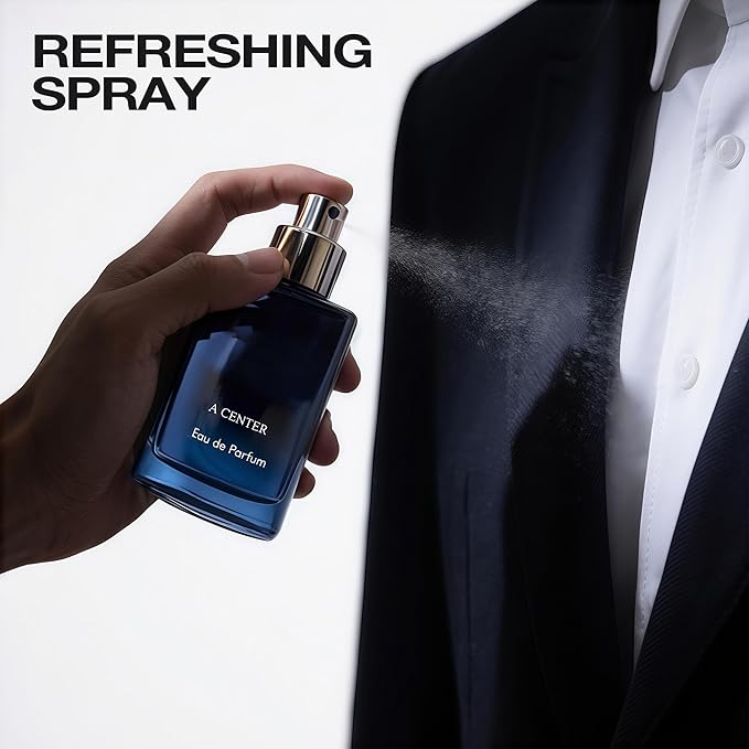 A CENTER Men's Cologne Include 4 Variety Pack Perfume Gift Set- 3.4 Fl Oz Each Eau De Parfume Tobacco,Musk,Woody,Masculine Scent Long Lasting Fragrance(Bundle I)