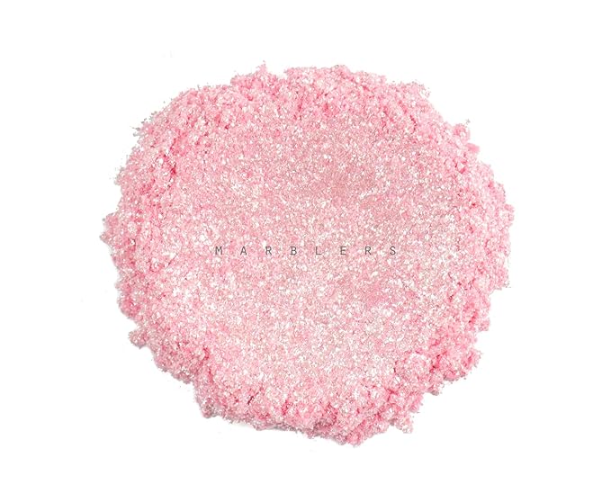 MARBLERS Chunky Natural Mica Powder [Peony Pearl] 0.11oz (3g) | Highly Pigmented | Non-Toxic, Vegan, Cruelty-Free | Eyeshadow, Body Butter, Nail Polish, Nail Art | Party, Body, Face Makeup