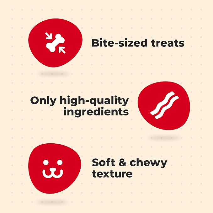 Milk-Bone Soft & Chewy Peanut Buttery Bites, 11.8 Oz. Bag | Soft dog treats with Jif peanut butter & real bacon
