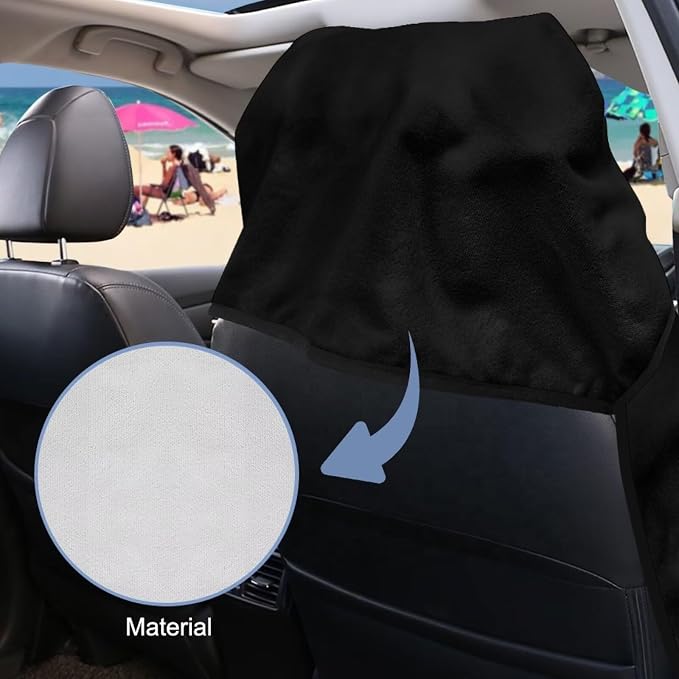 INSTANTARTS Customizable Towel Car Seat Covers Seat Belt Cover Pad Multi-Use Car Seat Towel Cover
