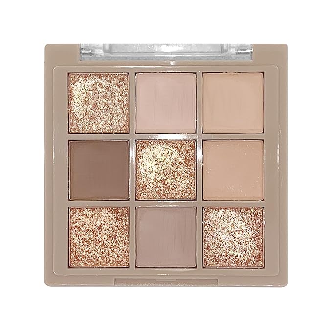 Nude Gold Eyeshadow Palette, Matte Shimmer Glitter Eye Shadow Makeup Palettes, Naked Neutral Brown Eyeshadow Makeup Pallet For Women, Highly Pigmented Long Lasting Blendable Cool Toned Eyeshadow