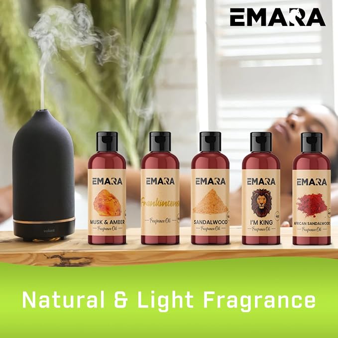 EMARA All Natural Earthy I'm King Essential Oil for Diffusers, Skin Care, Aromatherapy Fragrance Oil, Organic Therapeutic Grade 4 fl oz