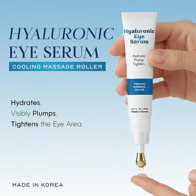 Bella Bliss Hyaluronic Acid Under Eye Serum – Hydrating & Depuffing Eye Roller For Dark Circles & Fine Lines – Dermatologist Tested, Anti-Aging Korean Skin Care, Vegan, Clean Beauty – .67 Fl Oz