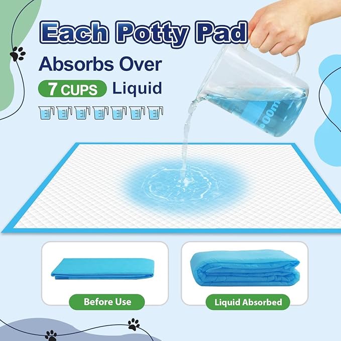 Puppy Pads XL 100 Count, Dog Pee Pads Extra Large, 34"x28" Pee Pads for Dogs, X-Large Disposable Dog Training Pads Super Absorbent&Leak-Proof, Crate Potty Piddle Pads for Doggy, Pet Supplies