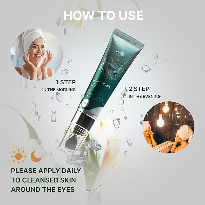 Lifting Power Eye Fluid | Rejuvenating Eye Contour Fluid with 5 Peptides & Vitamins | Niacinamide, Vitamin C, Palmitoyl Tripeptide-1 | 15ml