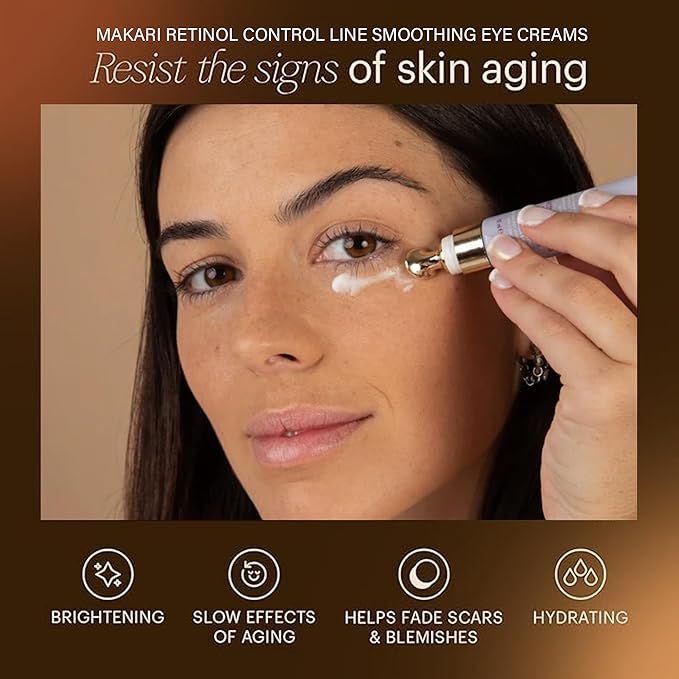 MAKARI Retinol Eye Cream | Collagen-Boosting Formula for Fine Lines | With Rice Water, Soybean Oil & Vitamin E | Helps Firm & Refresh Under-Eye Area