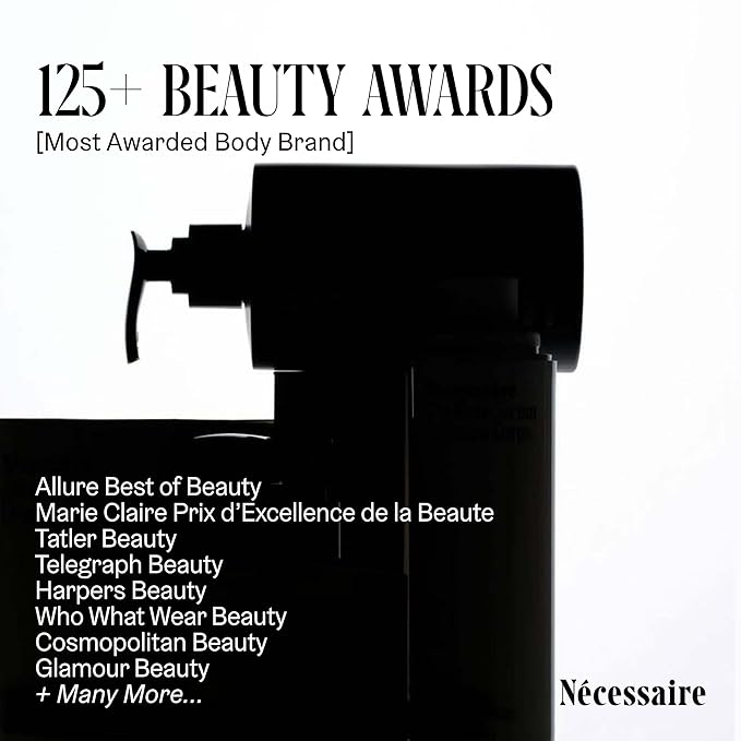 Nécessaire The Body Lotion Santal. Multi-Peptide Firming Lotion to Moisturize, Firm, Strengthen. 2.5% Niacinamide, Vitamin C/E + Omega 6/9. 2.4 fl oz.