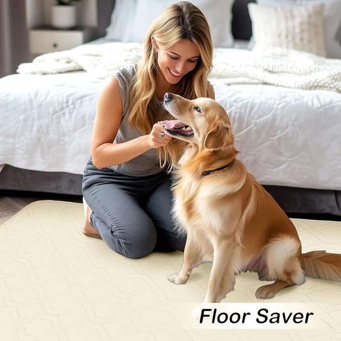 Waterproof Dog Bed Blanket - Soft Pet Blanket & Sofa Cover for Dogs | Reversible Washable Furniture Protector, Couch Covers for Pets (40x80 Inch, Beige/Beige)