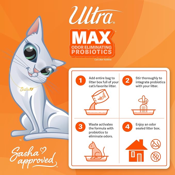 Ultra Max Deodorizer, Works with Any Cat Litter, Odor-Eliminating Additive