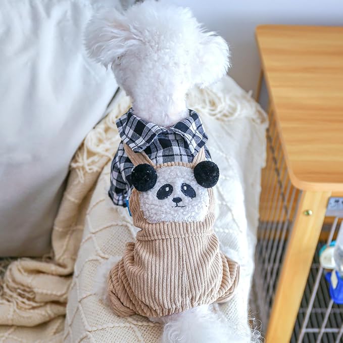 Dog Stylish Overalls Comfortable Puppy One Piece Outfits Summer Bib Overalls for Small Dogs Cute Pet Onesie Jumpsuit Chihuahua Yorkies Birthday Holiday Clothes Cat Costume