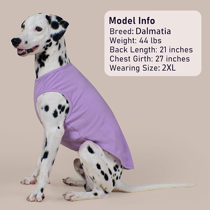 KYEESE 2Pack Cotton Dog Shirt for Small Dogs Soft Striped Tank Top | Reflective for Safety, Lightweight & Breathable, Gentle on Sensitive Skin, Stretchy & Free to Move, Comfortable Daily Wear
