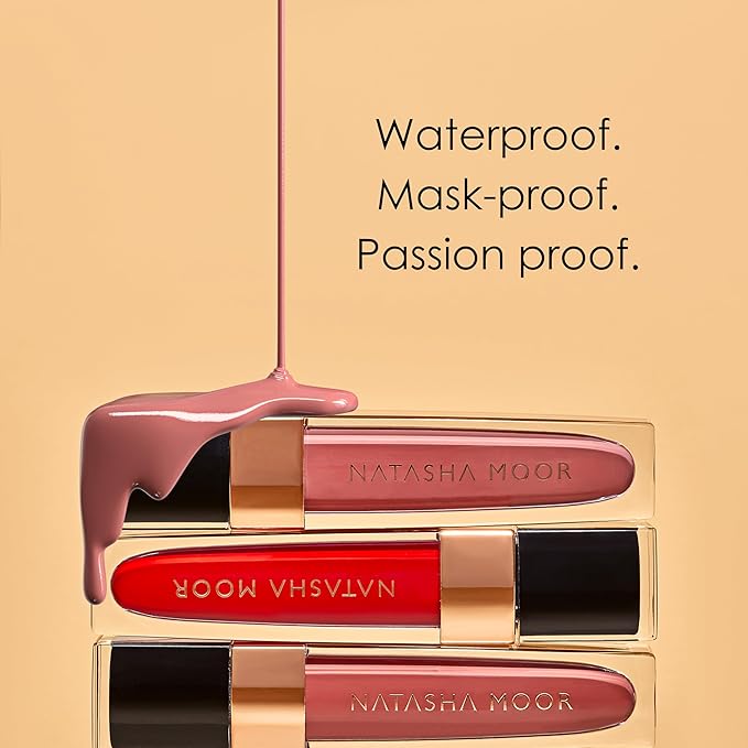NATASHA MOOR: Molten Matte Liquid Lipstick - Long-Lasting, Hydrating, Matte Finish with Moisturizing Vitamin E - Waterproof, Kiss-Proof, Cruelty-Free - 12-Hour Stay Power - FREEDOM