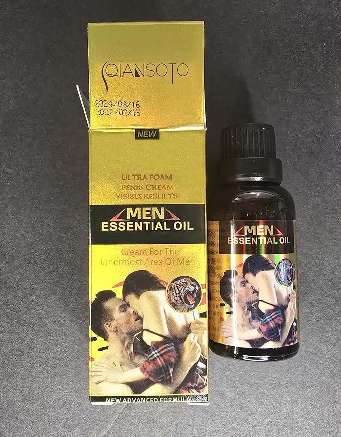 Men Massage Oil Enlarge and Thickening Growth Men Energy Massage Essential Oil for Sex, Dick Liquid for Health Care, Lateness Performance,Strength (2 Pack)