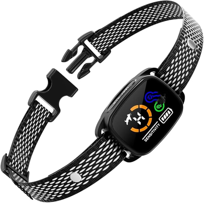 MINI No Shock Bark Collar for Small Dogs, Humane Vibrate & Beep Training, Smart AI Anti-False Triggering, IP67 Waterproof, Rechargeable, Adjustable Strap 8-20" Neck
