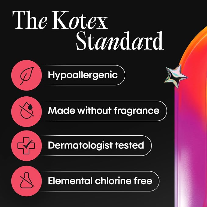 Kotex Ultra Thin Teen Pads with Wings, Heavy Absorbency, 36 Count (Packaging May Vary)