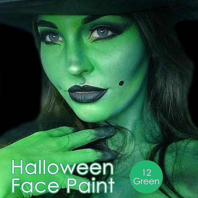 3 Colors Red Black Green Body Paint Sticks, Eye Black Baseball Sticks for Baseball/Football/Halloween/Costume Parties Accessories Vampire/Witch/Clown Makeup Face & Body Paint