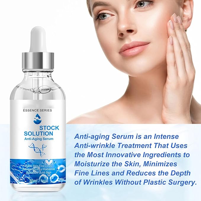 Facial Serum 1 Fl Oz, Anti Aging Serum For Face, Instant Face Tightening, Reduce Fine Lines, Wrinkles, Boost Skin Collagen, Hydrate & Plump Skin