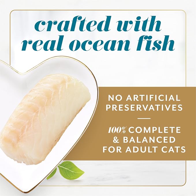 Fancy Feast Purina Gems Pate Mousse with Gravy Wet Cat Food with Ocean Fish - 4 oz. (Pack of 16)