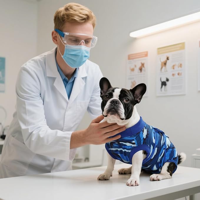 Kuoser Recovery Suit for Dogs Cats, Soft Dog Surgery Suit Female Male Spay | Professional Dog Onesie for Surgery, Substitute E-Collar & Cone, Prevent Licking Dog surgical suit Pet Neuter Suit
