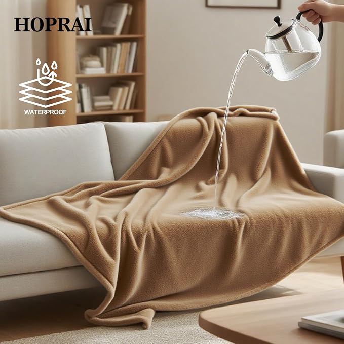 Waterproof Pet Blanket for Medium Large Dogs Washable Fluffy Thick Jacquard Shag Fleece Warm Sherpa Pet Blanket Cats Puppy Couch Protection (Pink XXL85*85inches)