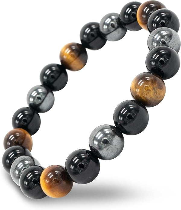 Conscious Items Protection Bracelets for Women & Men, Healing Crystal Bracelet with Natural Stones for Energy Shielding, Grounding, Stress, & Negative Energy Protection