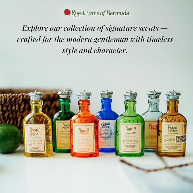 ROYALL LYME, Men's Heritage Cologne, Inspired by Bermuda – 2 Fl oz Splash