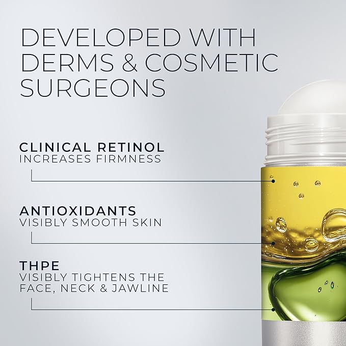RoC Derm Correxion Retinol Firming Serum Stick with Antioxidants to Visibly Tighten and Firm Wrinkles and Laugh Lines 1.0 oz plus Retinol Eye Cream Packette