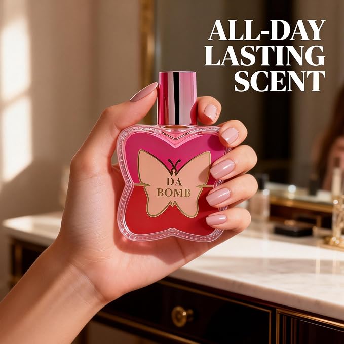A CENTER Da Bomb Women's Eau de Parfum | 3.3 Fl Oz Sweet Floral Amber Cologne | Vanilla Fruity Scent Gift for Her