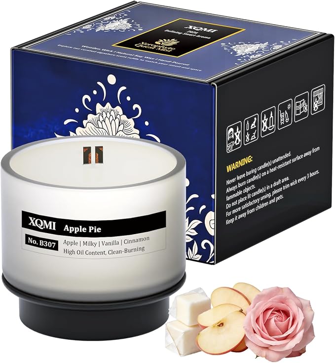 Scented Candle Set, Women Candles Gifts Valentine's Day Gift, Soy Wax Lasting 35H, for Home Decor Aromatherapy Candle Set,Apple, Milky, Vanilla, Cinnamon