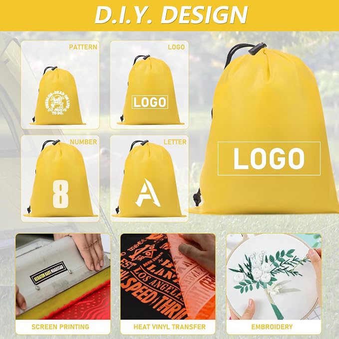 iMucci Upgrade Drawstring Bag Sack Nylon Bag Ditty Bag for Gym Traveling, Hiking, Yoga, Shopping