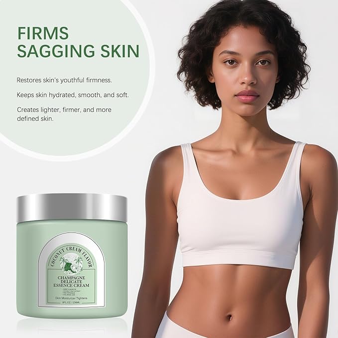 Champagne Lift Body Creme, Lift Firming Hydrating Cream Deep Moisturise Dry Skin Arms & Legs.(Coconut Cream)