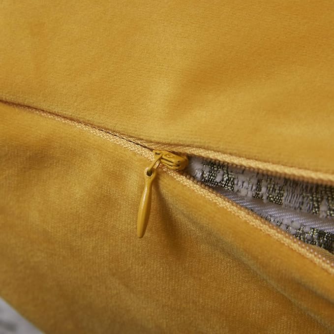 16x24 Pillow Covers Set of 2 Decorative Velvet Throw Pillow Covers,Gold | Luxury Soft Cushion Covers with Invisible Zipper for Couch Sofa Bed Living Room Bedroom Home Decor