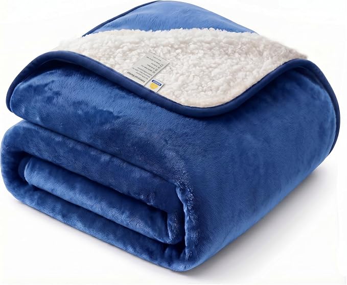 Sunheir Waterproof Dog Blankets for Small Dogs - Puppy Blanket Washable for Couch Protection, Soft Sherpa Fleece Cat Throw Blanket to Prevent Urine Leaks & Protects Furniture, 25"X 35", Blue